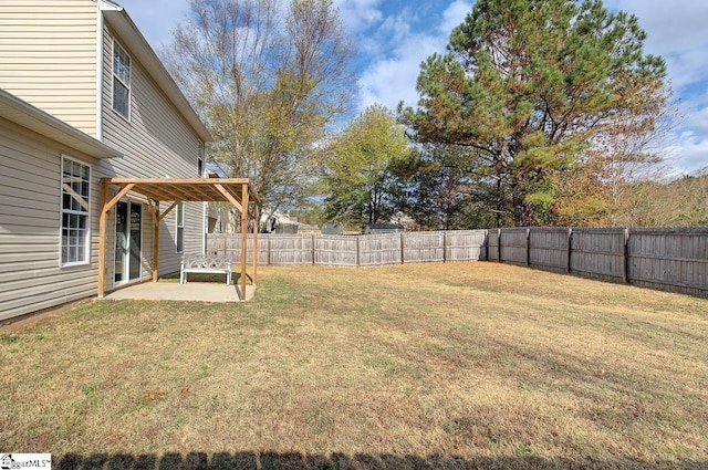 view of yard featuring a patio area