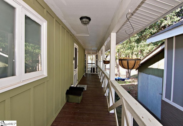 deck featuring french doors