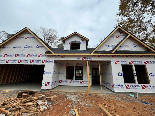 view of unfinished property