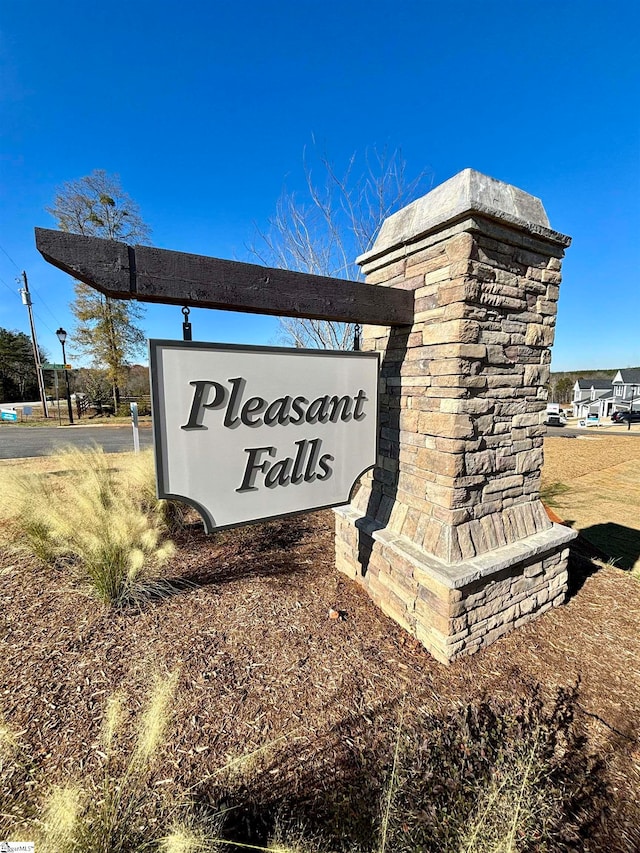 view of community sign