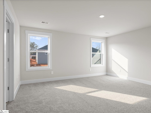 view of carpeted spare room