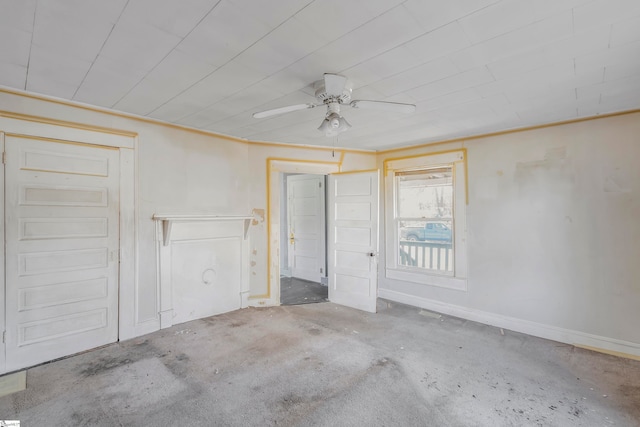 315 Poole St, Woodruff, SC 29388 - interior space featuring ceiling fan and ornamental molding