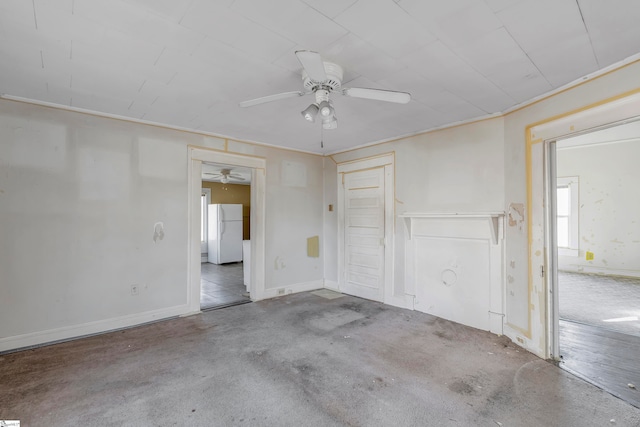 315 Poole St, Woodruff, SC 29388 - carpeted spare room featuring ceiling fan