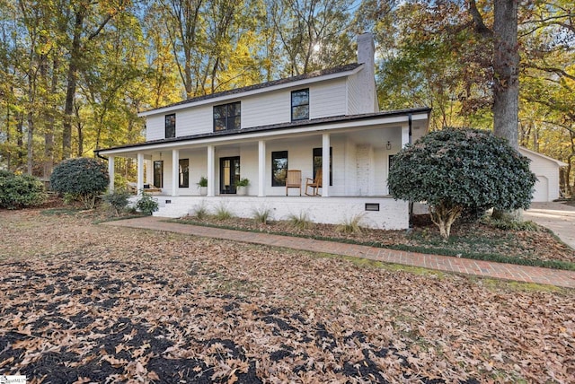 view of front of home with a porch