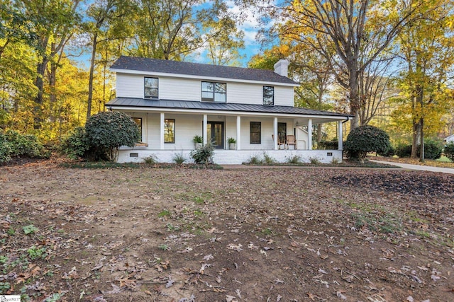 view of front of home with a porch