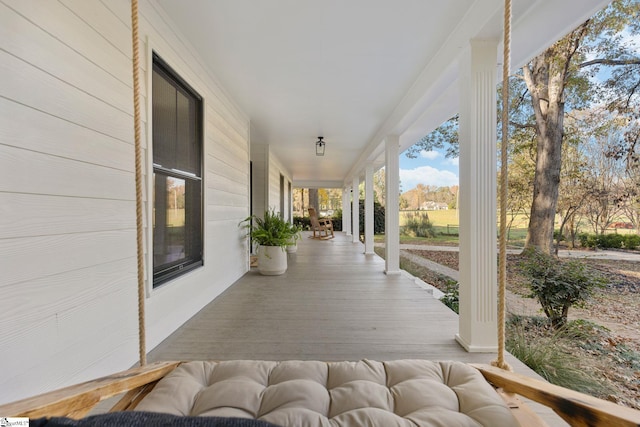 view of patio with covered porch