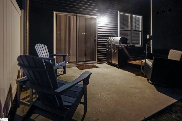 interior space with concrete floors