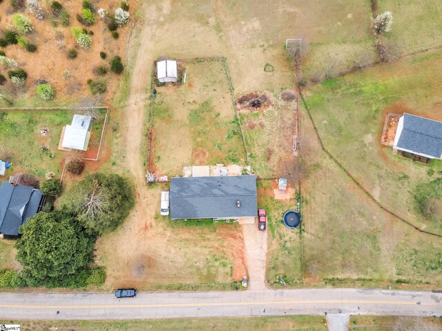 drone / aerial view featuring a rural view