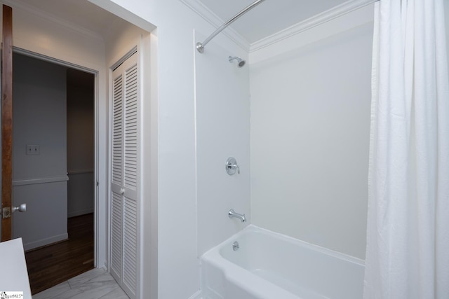 bathroom featuring shower / bath combination with curtain