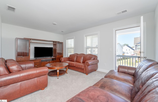 view of carpeted living room