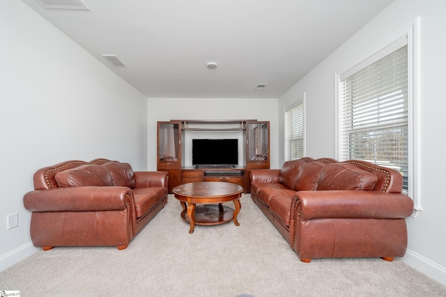 view of carpeted living room