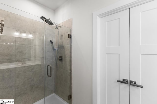 bathroom with an enclosed shower