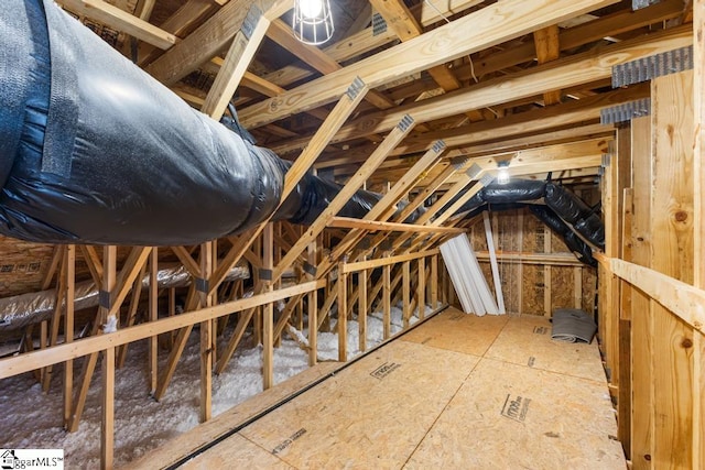 view of attic