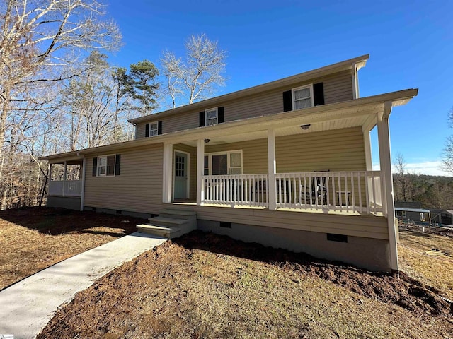 view of front of house with covered porch