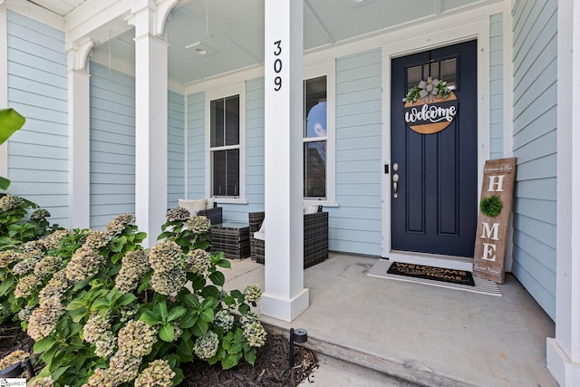 view of doorway to property