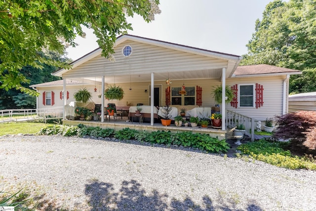 view of front of property with covered porch