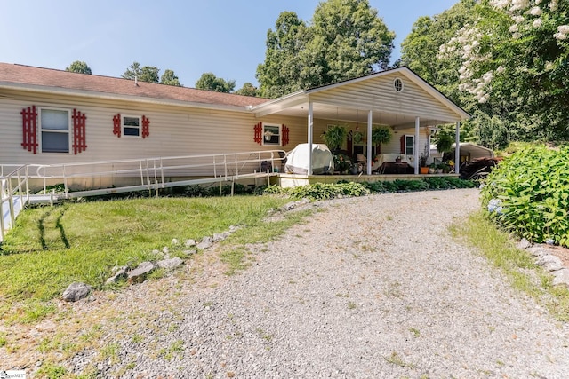 view of front of house with covered porch