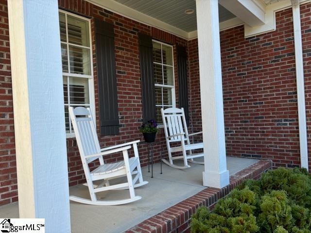 view of patio with a porch