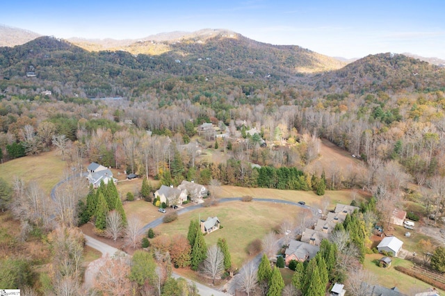 bird's eye view featuring a mountain view