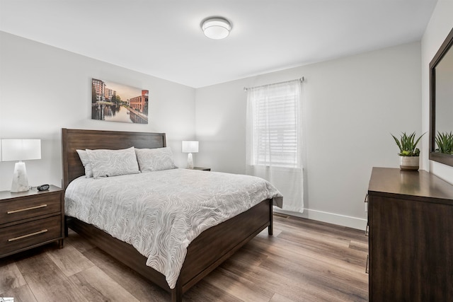 bedroom featuring light hardwood / wood-style flooring