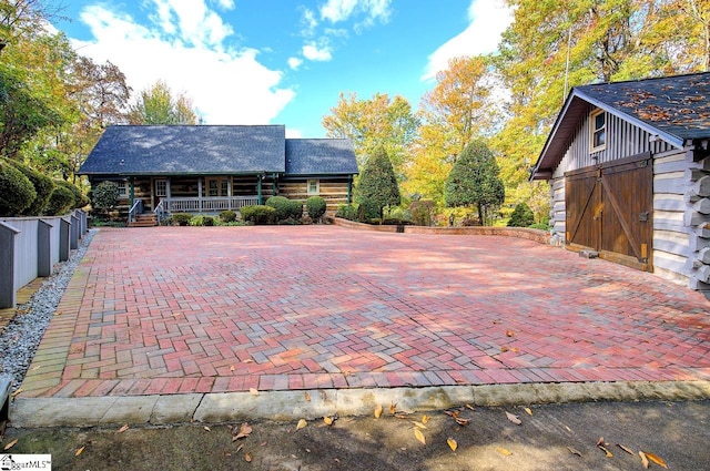 exterior space with covered porch