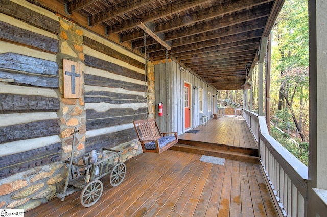 view of wooden deck