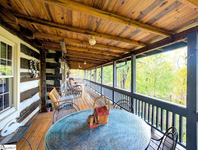 view of wooden terrace