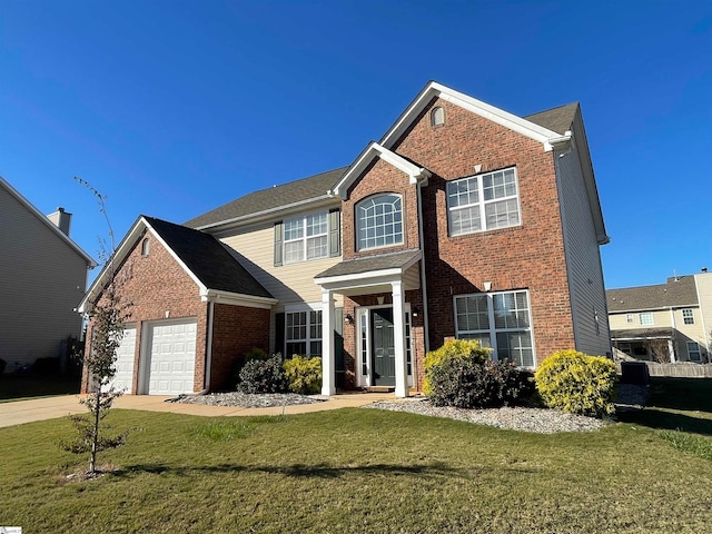 view of front of home with a front yard