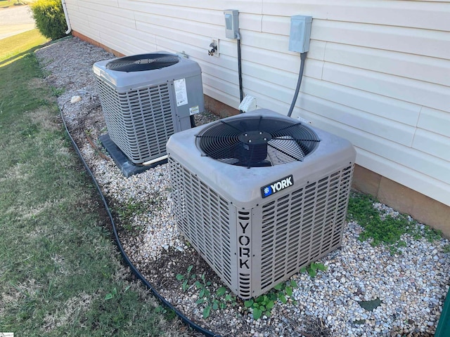 exterior details featuring central AC unit