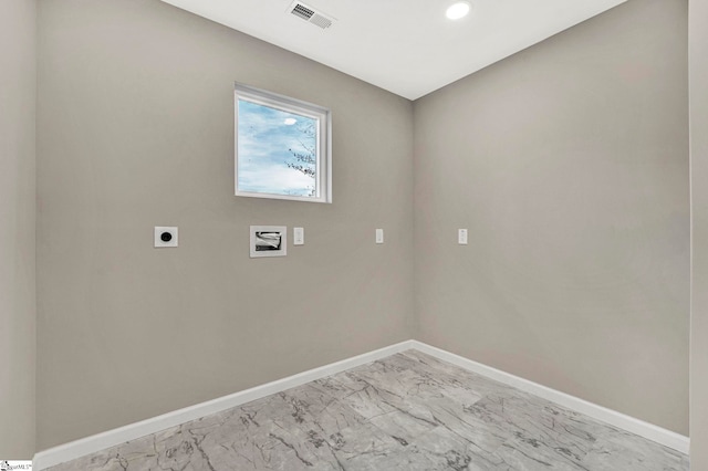 laundry room with hookup for a washing machine and hookup for an electric dryer