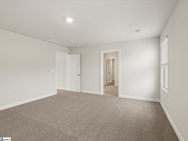 view of carpeted empty room