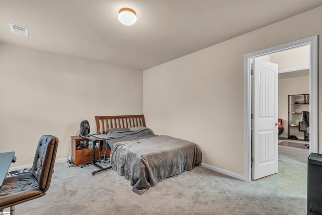 view of carpeted bedroom