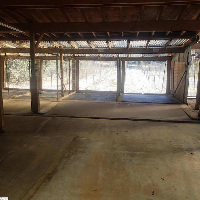 misc room with concrete flooring