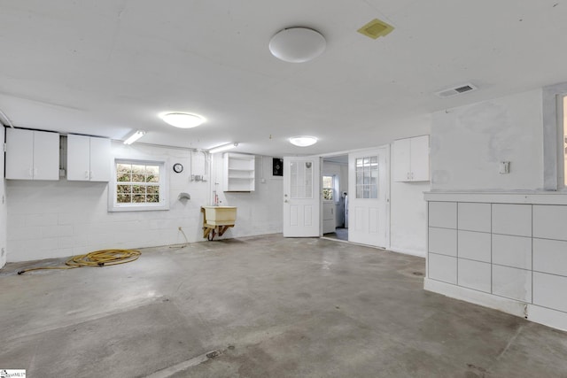 garage featuring sink