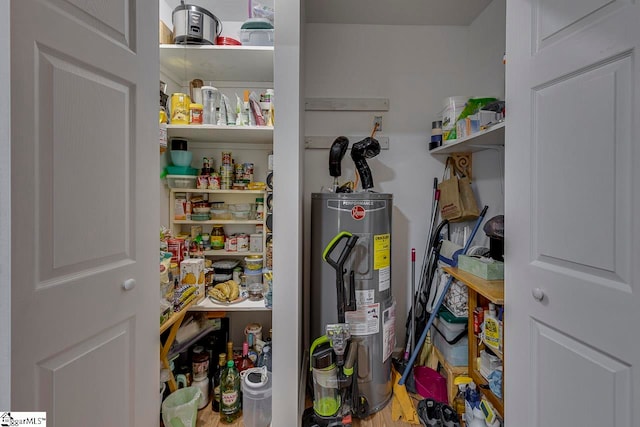 pantry featuring water heater