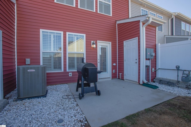 view of patio featuring cooling unit