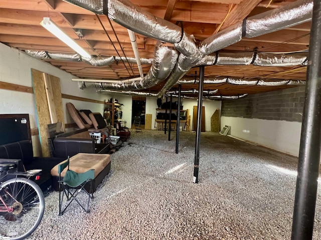 basement featuring carpet floors