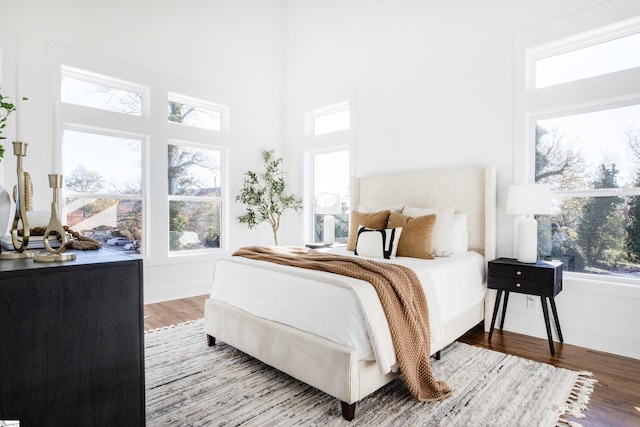 bedroom featuring light hardwood / wood-style floors