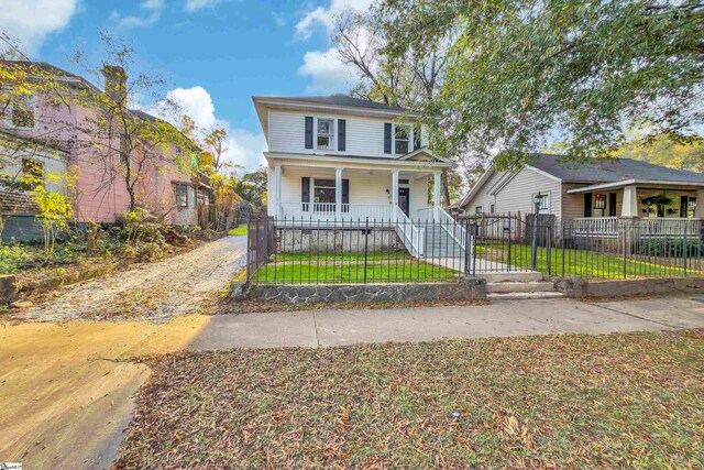 view of front of home with a porch