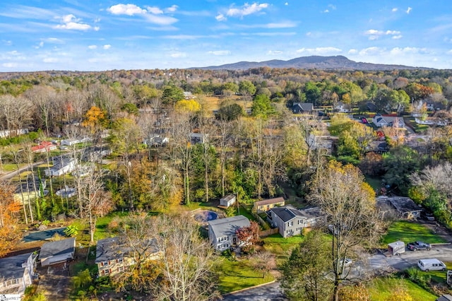 bird's eye view featuring a mountain view