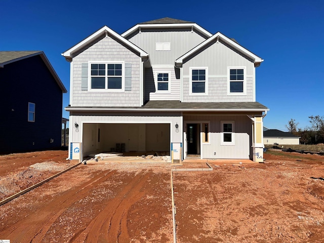 view of front facade with a garage