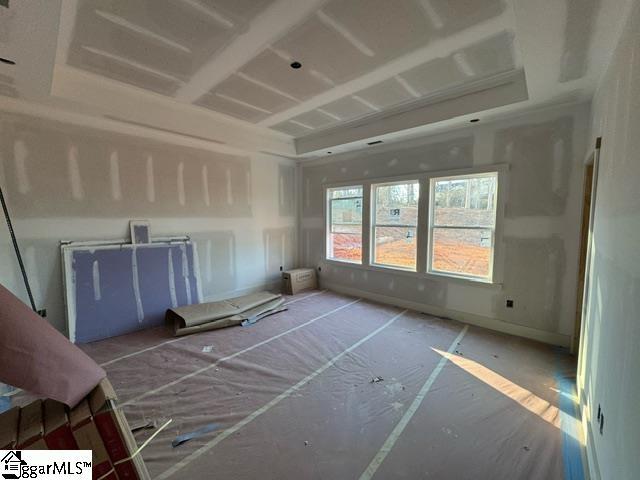 view of spare room