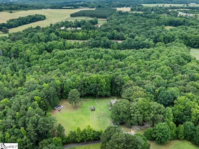 bird's eye view with a rural view