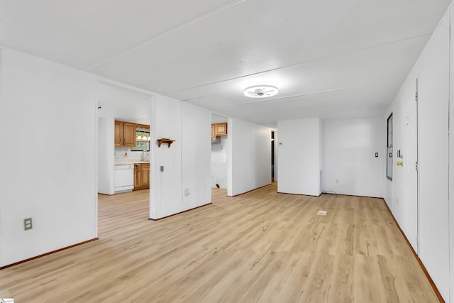 empty room featuring light wood-type flooring