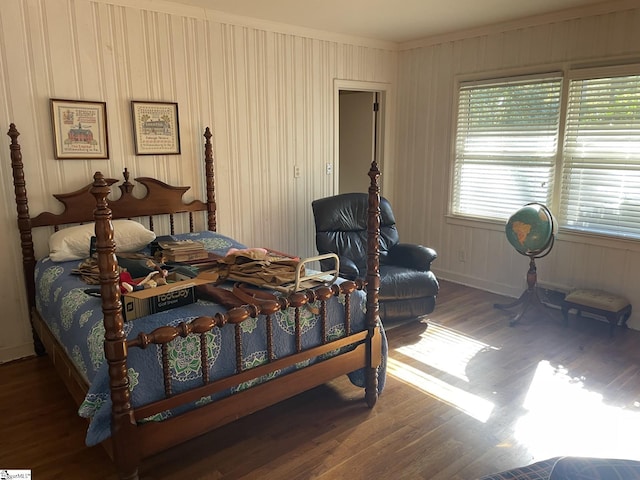 bedroom featuring wood-type flooring