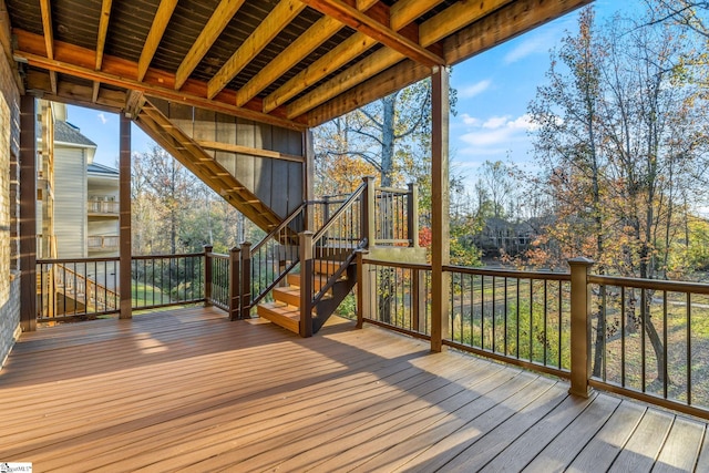 view of wooden terrace