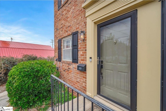 view of doorway to property