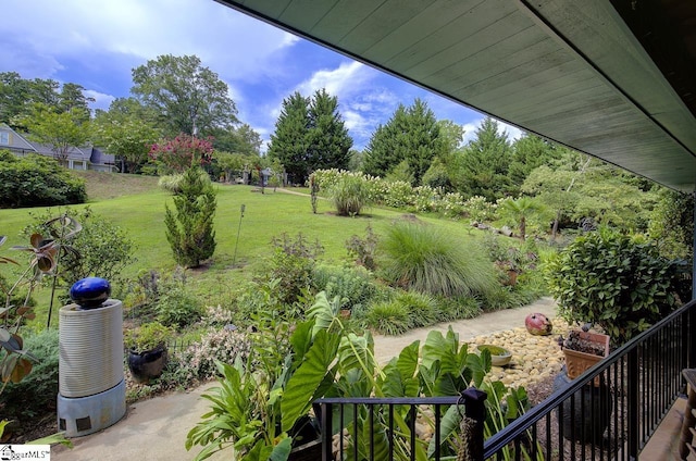 view of yard with a patio area