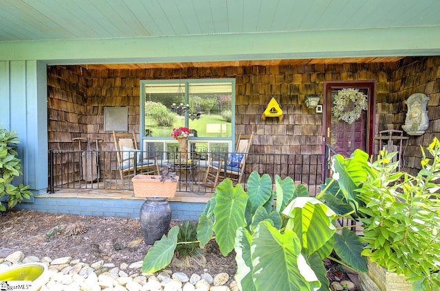 view of patio with covered porch