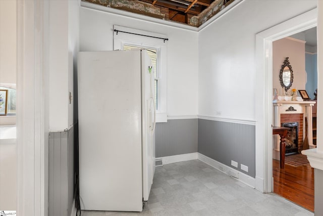 hall featuring light wood-type flooring